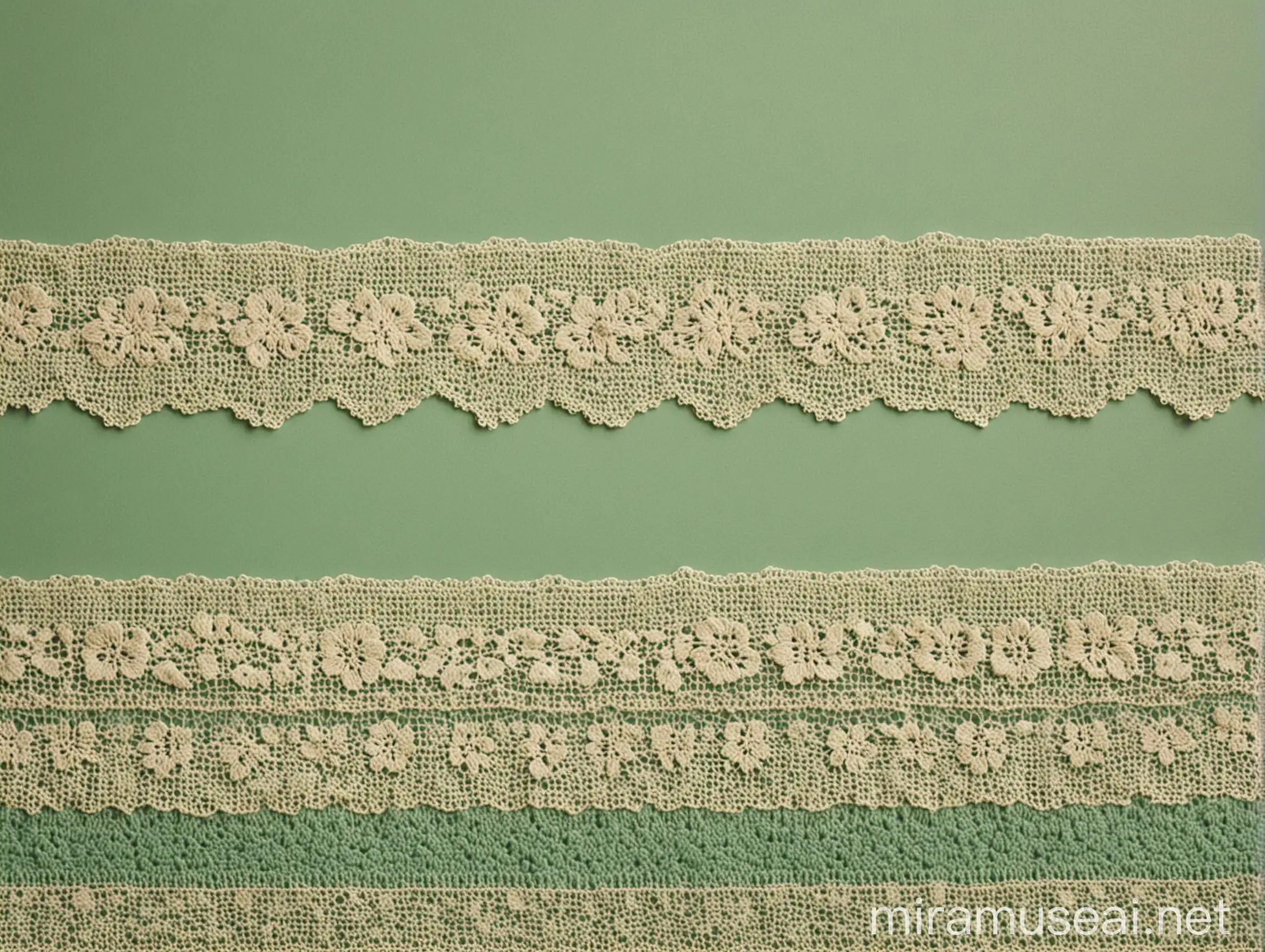 Pastel Green Polka Dot and Crochet Lace Border Sheet