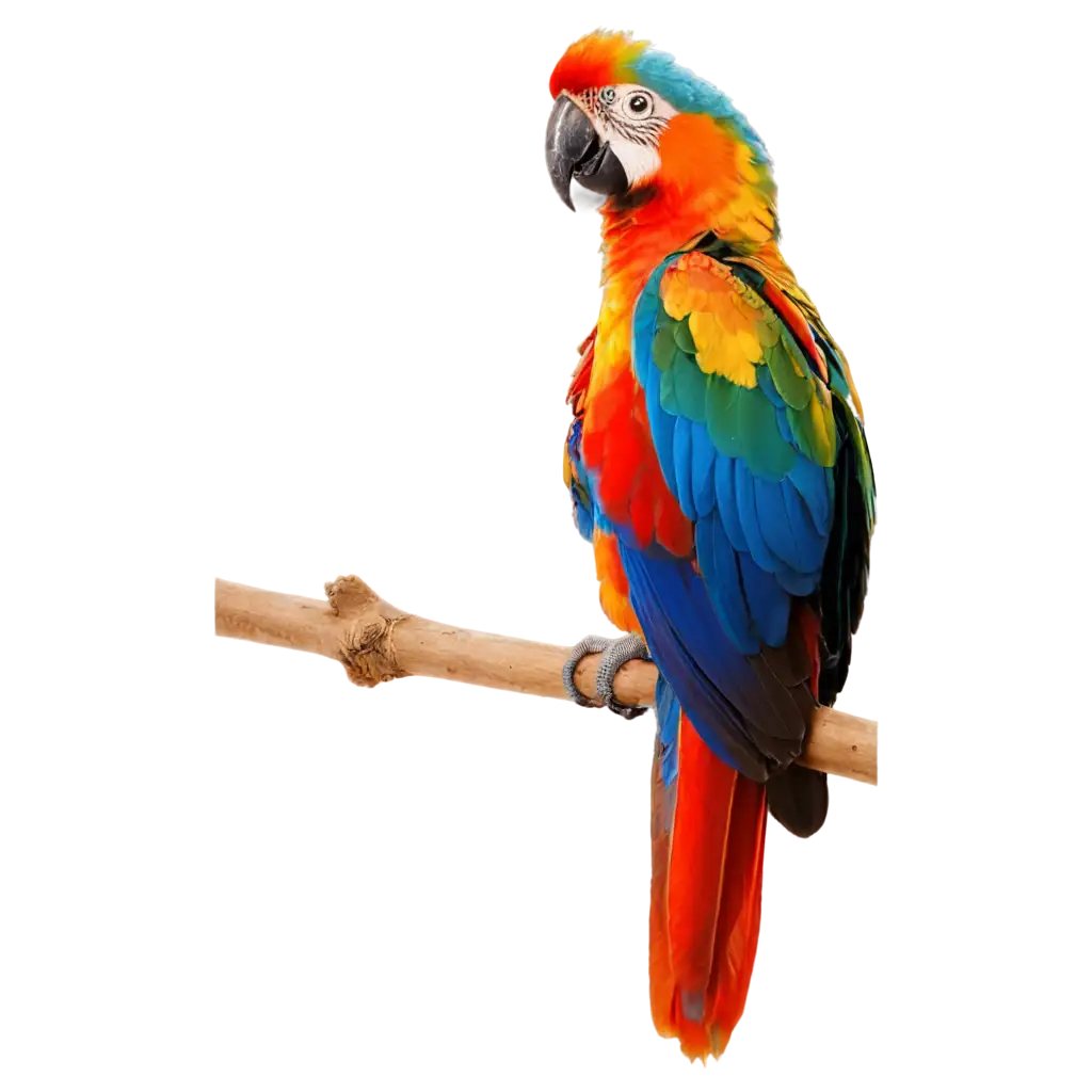 Vibrant-Closeup-PNG-Image-of-a-Colorful-Parrot-Enhance-Your-Design-with-Stunning-Detail