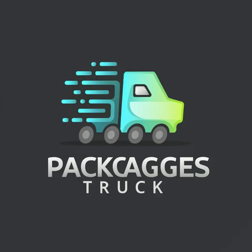 LOGO-Design-For-PackagesTruck-Modern-Truck-Symbol-for-the-Technology-Industry