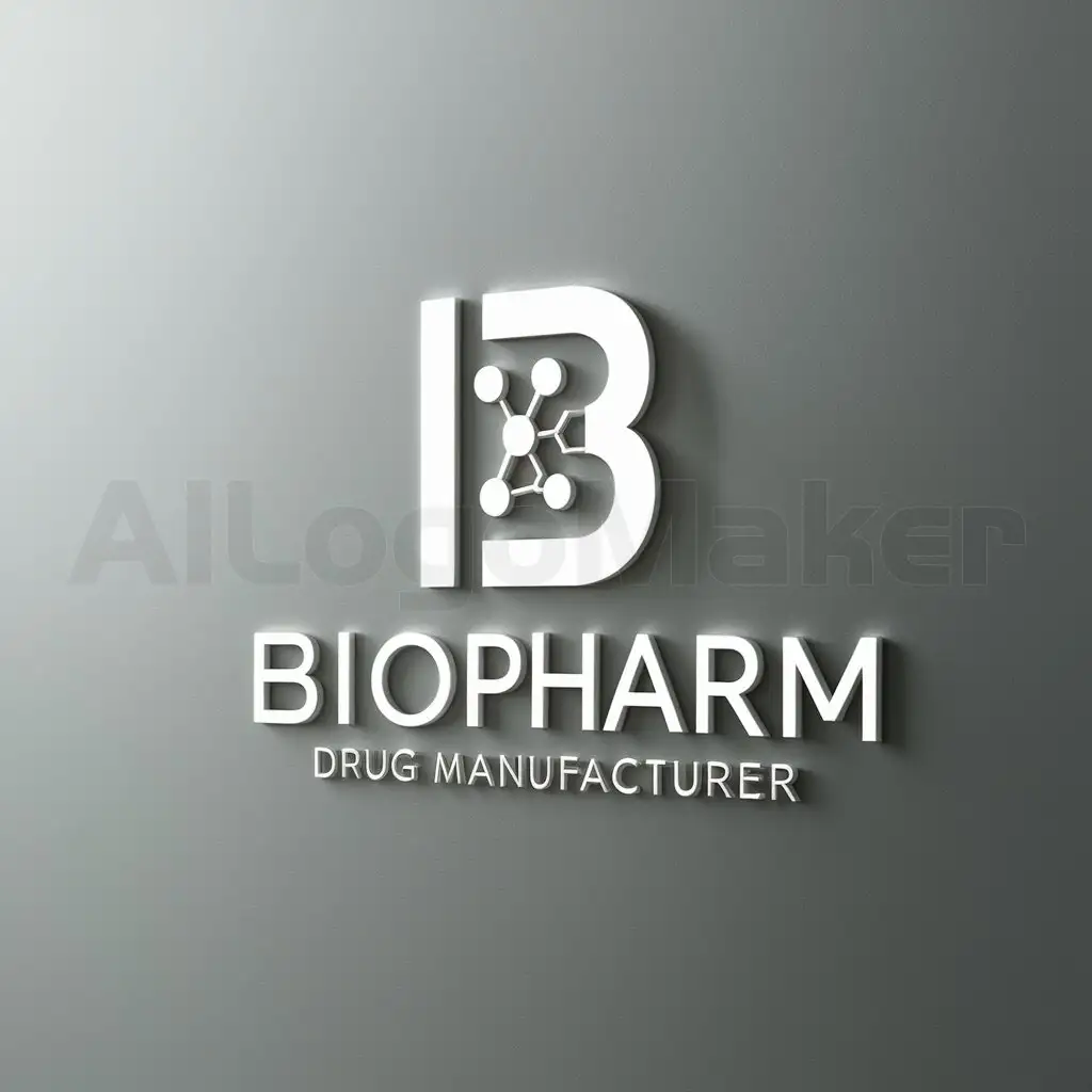 a logo design,with the text "Biopharm", main symbol:logo for drug manufacturer,Moderate,clear background