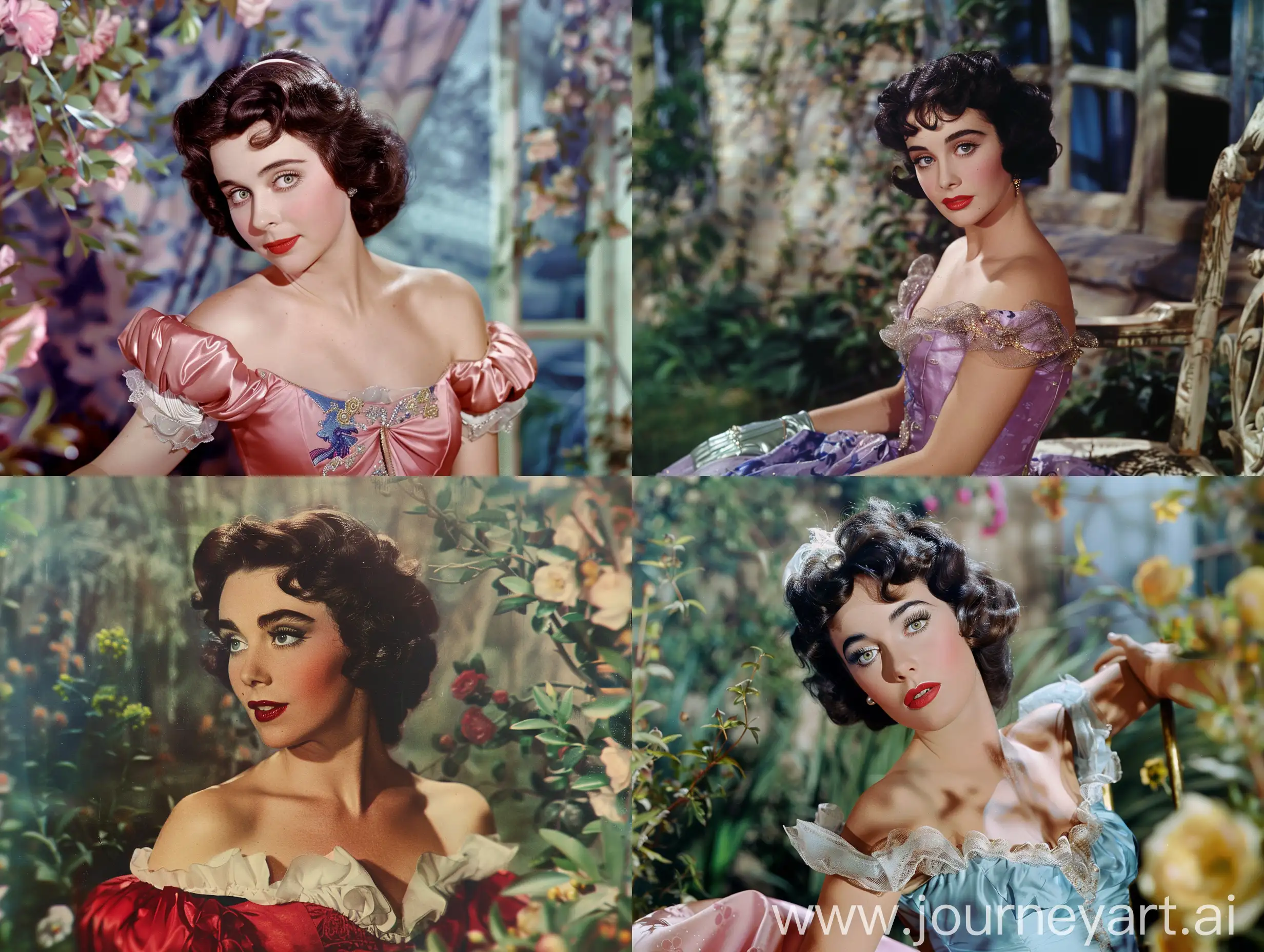 Elizabeth-Taylor-as-Snow-White-in-Vintage-1950s-Super-Panavision-70-Colory-Image