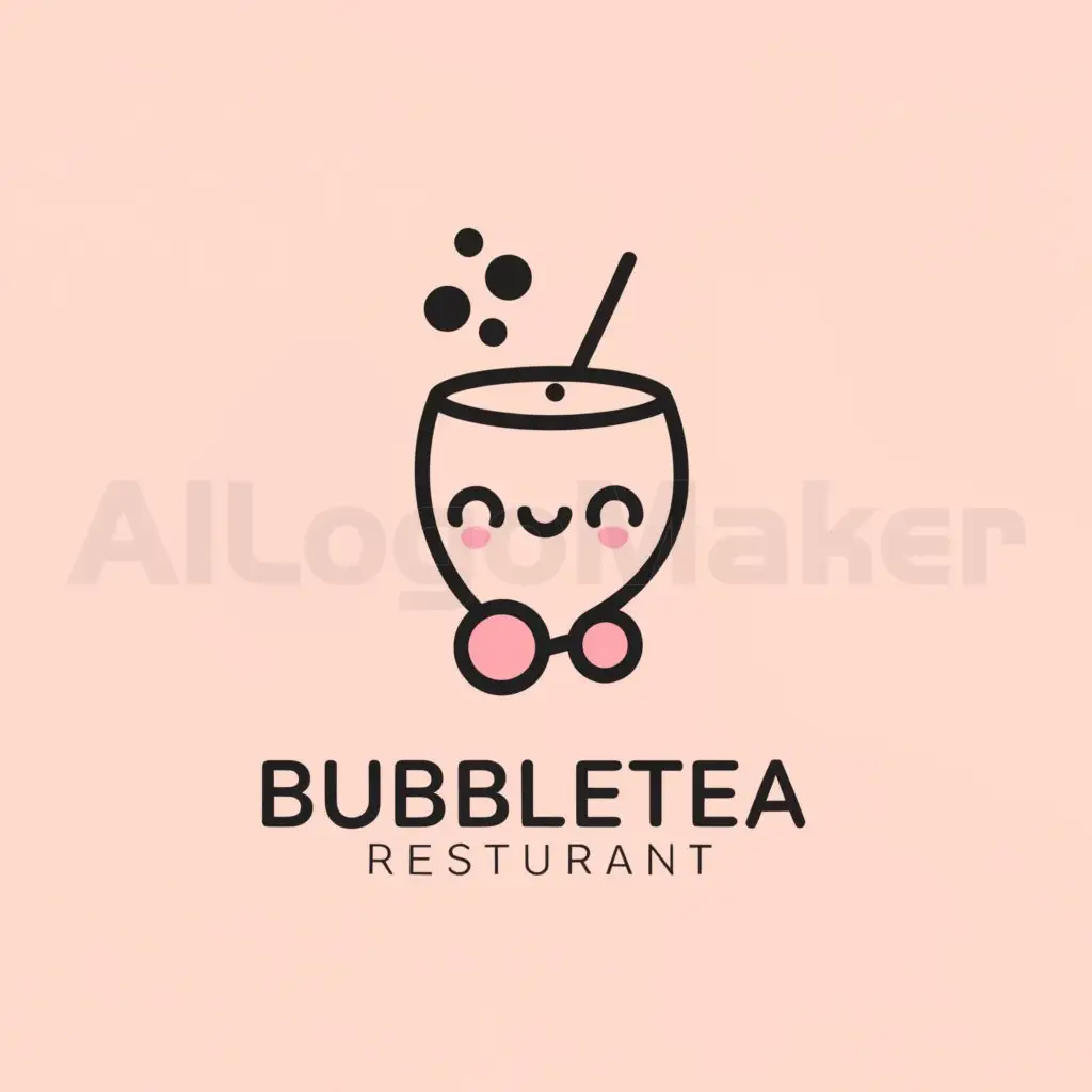 a logo design,with the text "BubbleTea", main symbol:BubbleTea,Minimalistic,be used in Restaurant industry,clear background