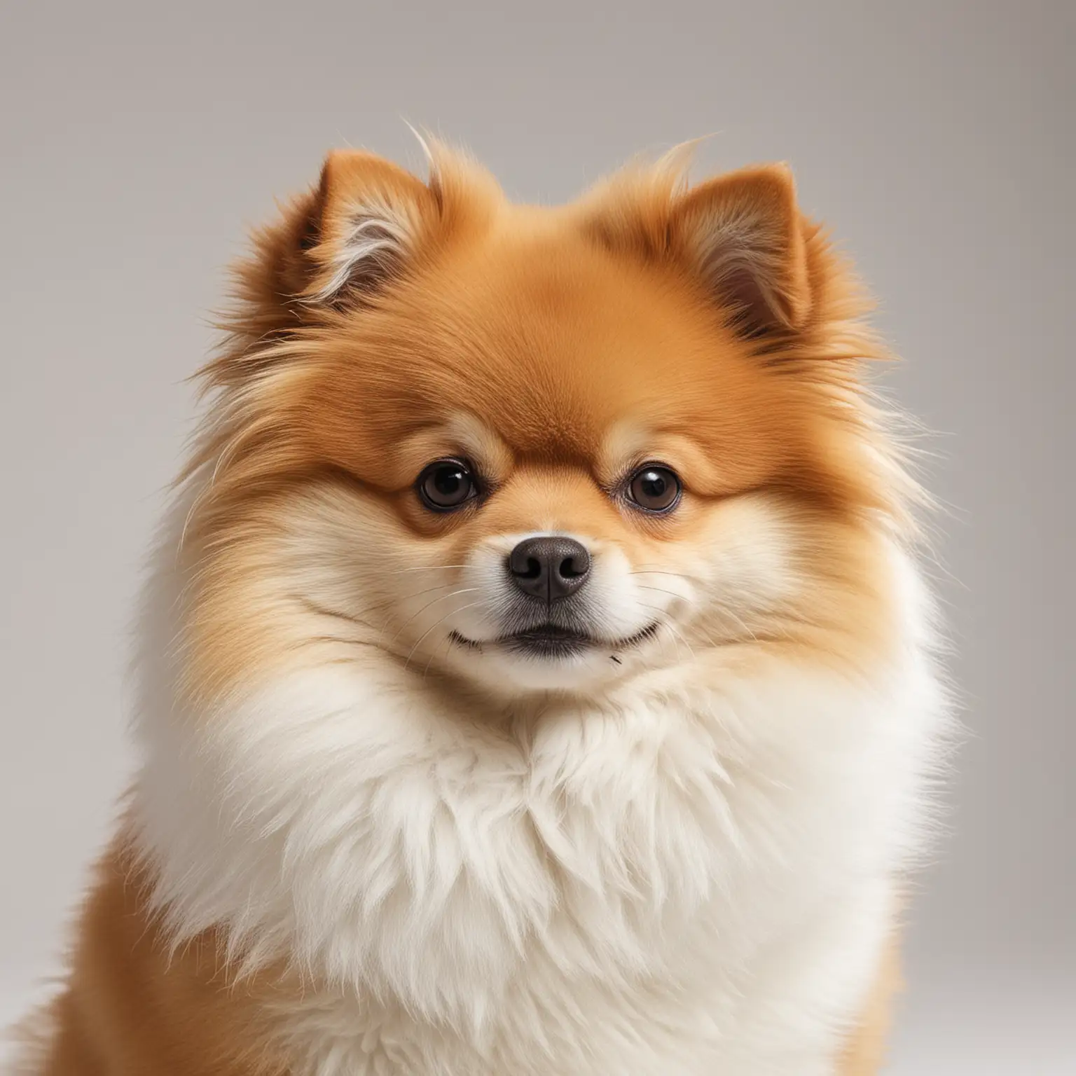 perro Pomerania: con un fondo blanco
