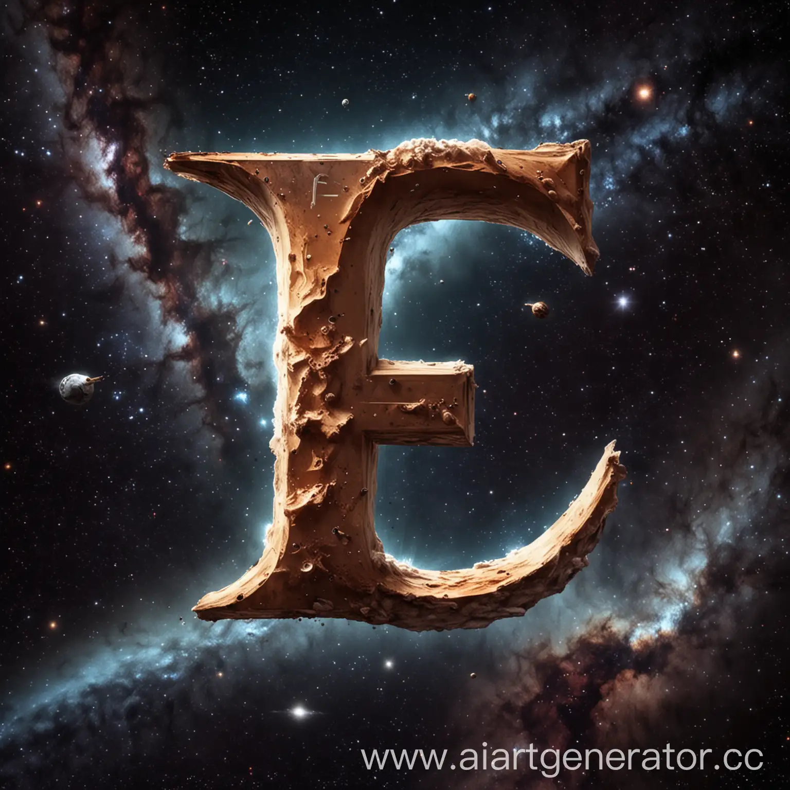 в космосе летают две буквы большая буква F и впереди неё большая буква S