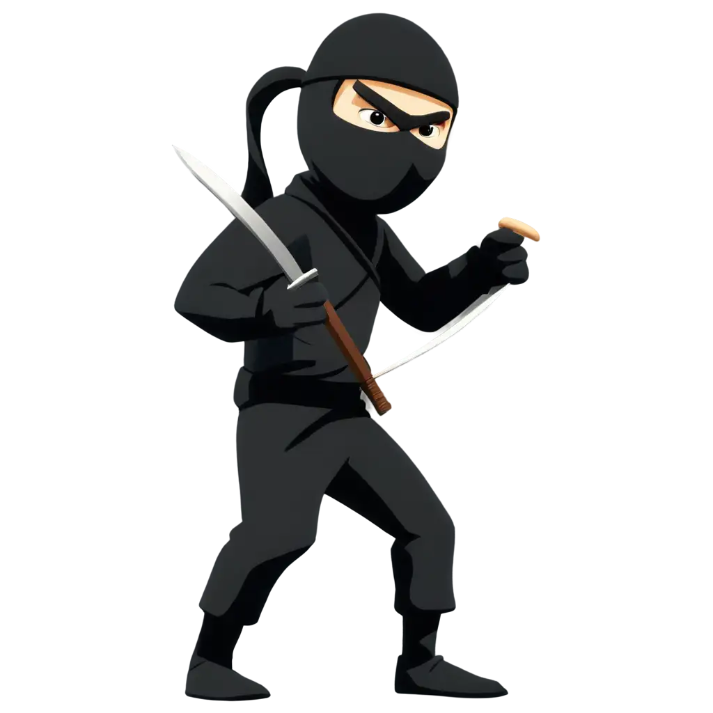 Dynamic-Ninja-Cartoon-with-Boom-Typing-Engaging-PNG-Image-for-Online-Platforms