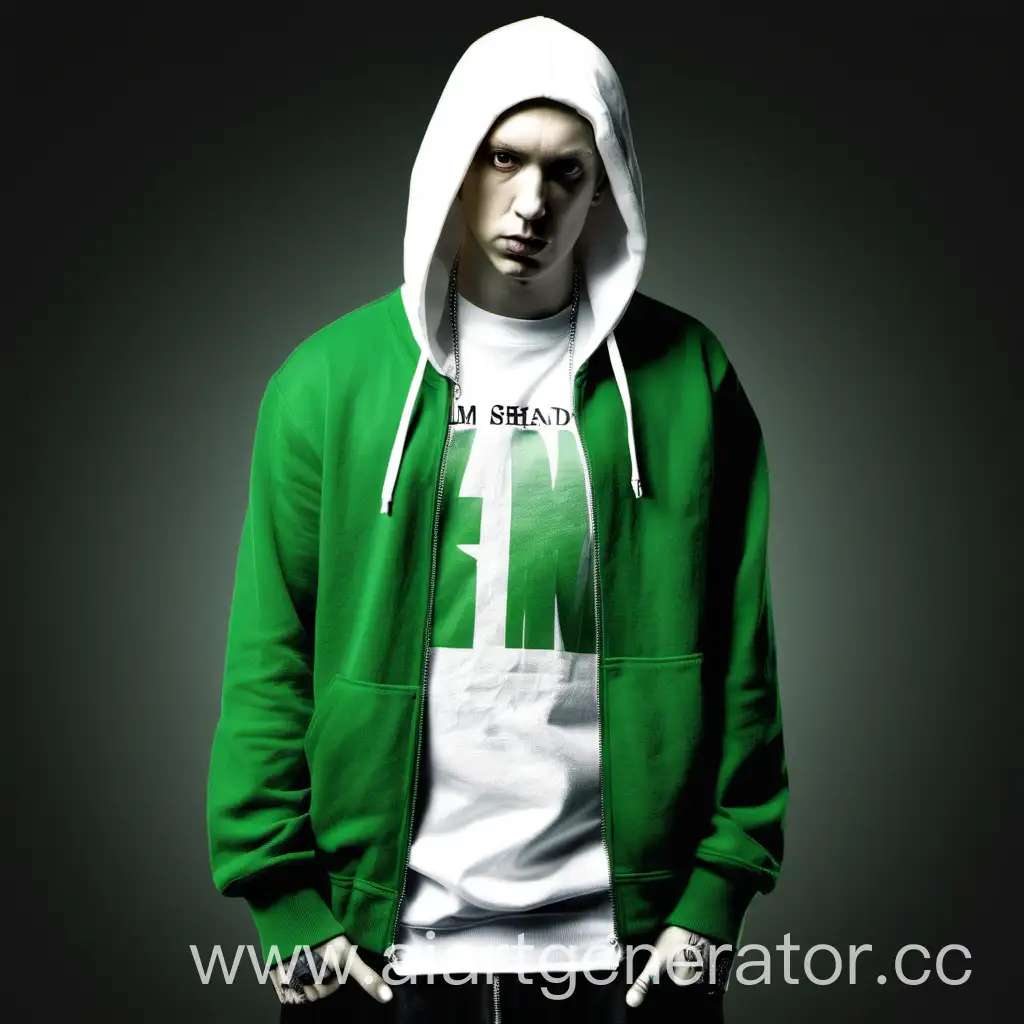 slim shady eminem green and white colour