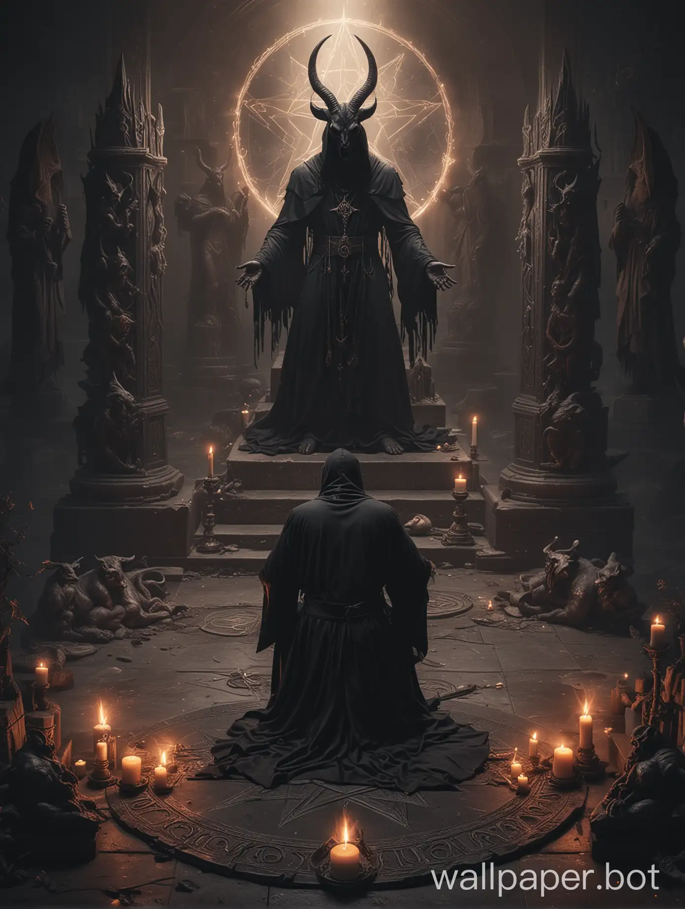 Occultist-Kneeling-at-Baphomet-Altar-with-Sacred-Flame