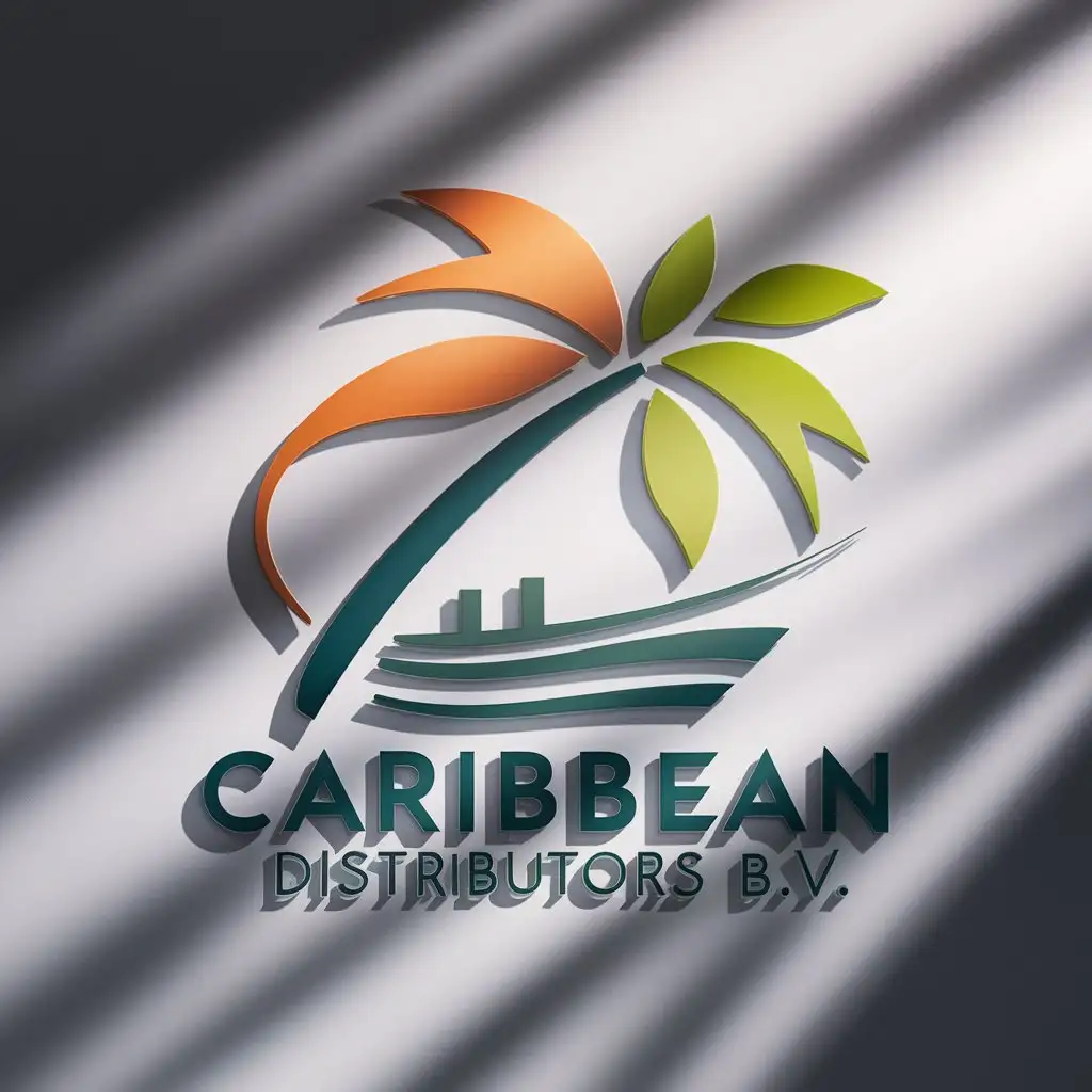 a logo design,with the text "Caribbean Distributors Bv", main symbol:create a clean and stunning logo for a food and beverage and fmcg company, use and include elements from the food and distribution sectors. add vibrant colours with tropical feel,Moderate,clear background