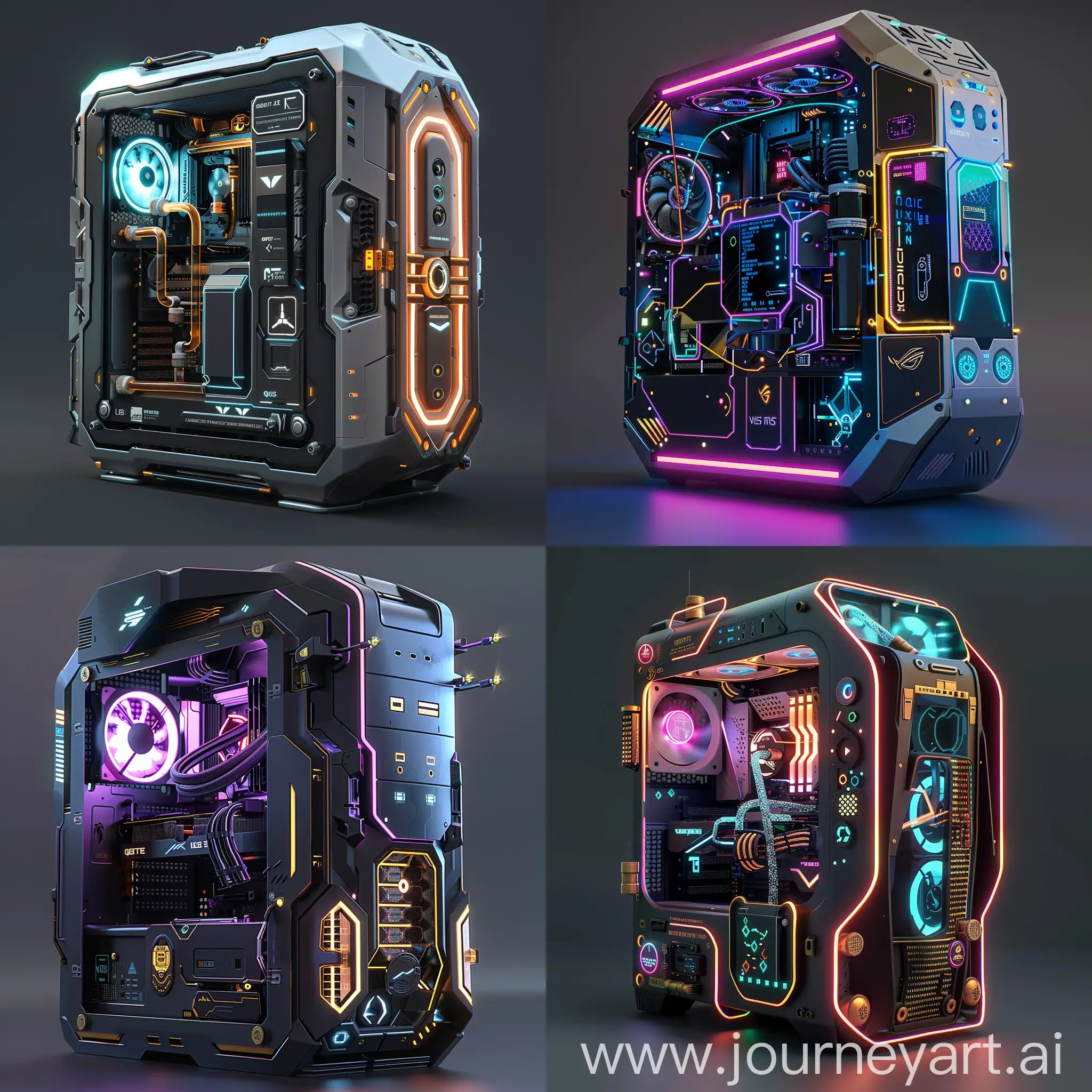 Futuristic PC case, postcyberpunk, biopunk, nanopunk, cyberprep, in futuristic style, Biometric Access Panel, Organic Cooling System, Nanofiber Cable Management, Augmented Reality Display, Quantum Processing Unit (QPU), Bioluminescent Component Accents, Nanobot Maintenance Swarm, Neural Interface Ports, Holographic Projection Array, Bio-Integrated Power Source, Bio-Engineered Chassis Materials, Nanotech-infused Surface Finishes, Embedded LED Light Strips, Modular Component Panels, Holographic Branding Displays, Biometric Identification Markers, Dynamic Airflow Ventilation System, Augmented Reality Interaction Points, Bioluminescent Accents, Integrated Drone Docking Station, unreal engine 5 --stylize 1000