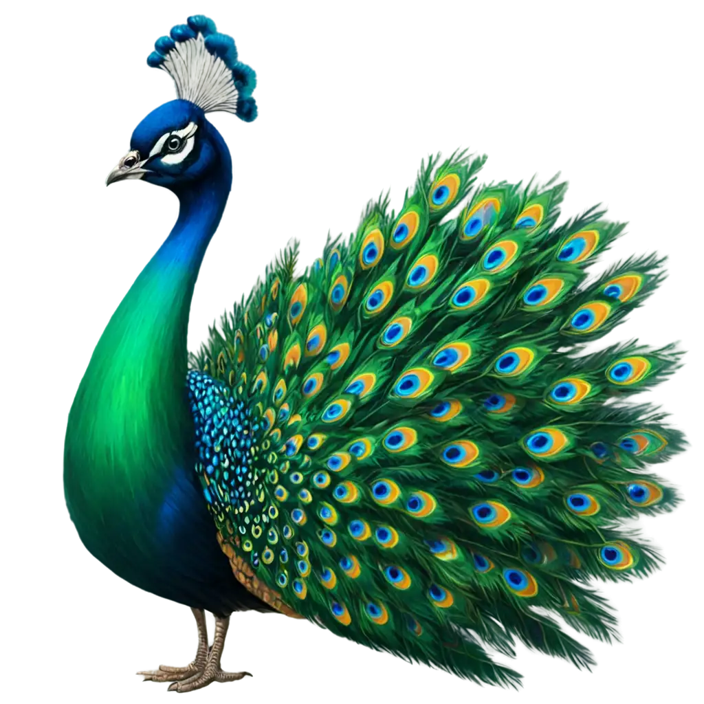 Beautiful cartoon peacock 