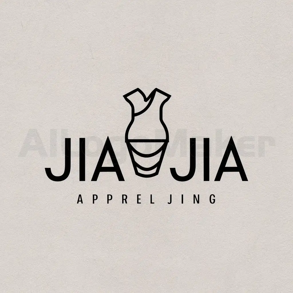 a logo design,with the text "Jia Jia", main symbol:qiandai dress,Minimalistic,be used in apparel industry,clear background