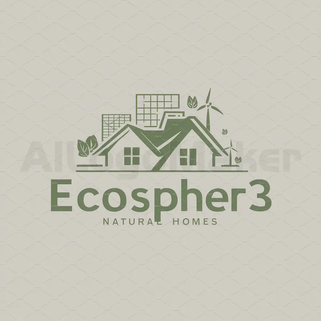 LOGO-Design-For-ECOSPHER3-Sustainable-Constructions-and-Natural-Homes-Emblem