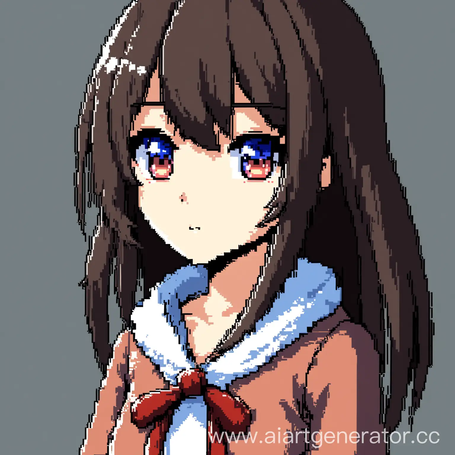 Cute Anime Girl Pixel Art Tiny 32x32 Pixel Character Design | AI Art ...