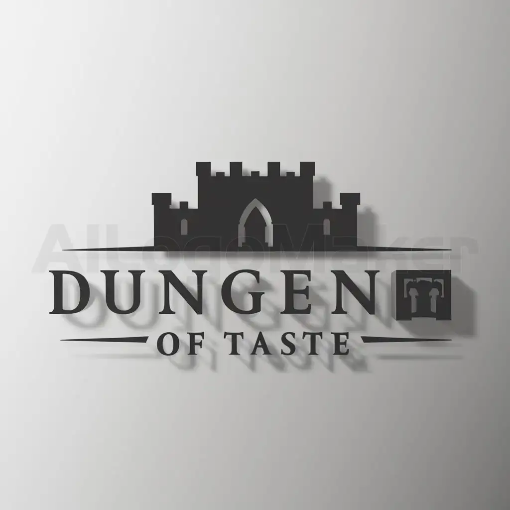 a logo design,with the text "Dungeon of taste", main symbol:restoran,Moderate,clear background