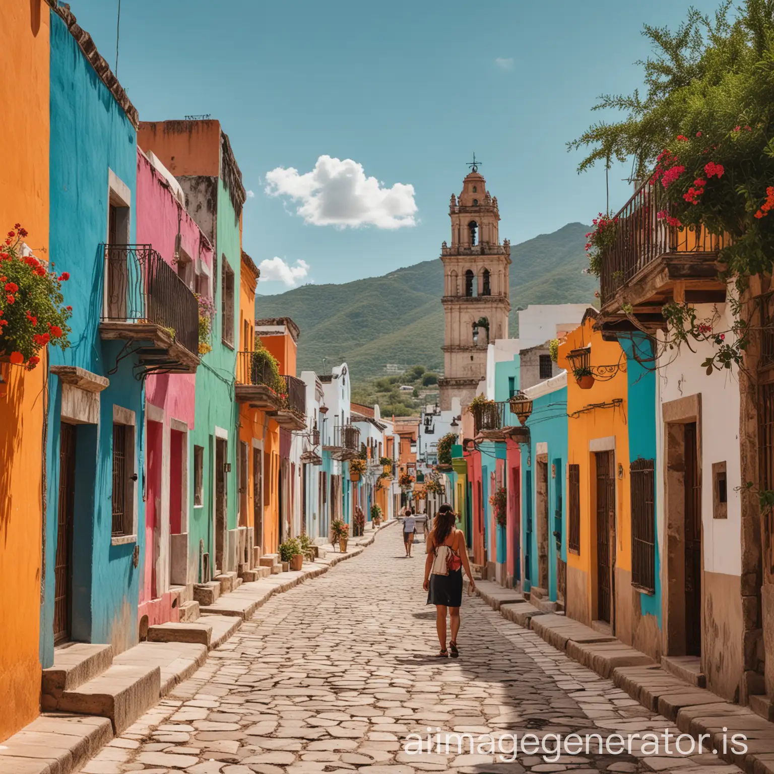 image for an infographic on the least crowded and most affordable towns to visit in mexico include bright colors and imply relaxation activities