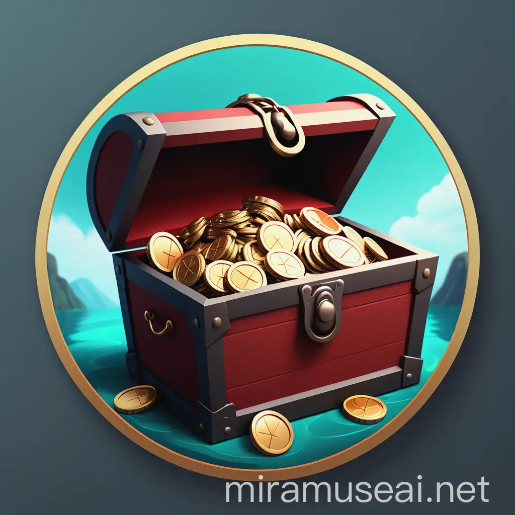 Circle Treasure Reward Button Image
