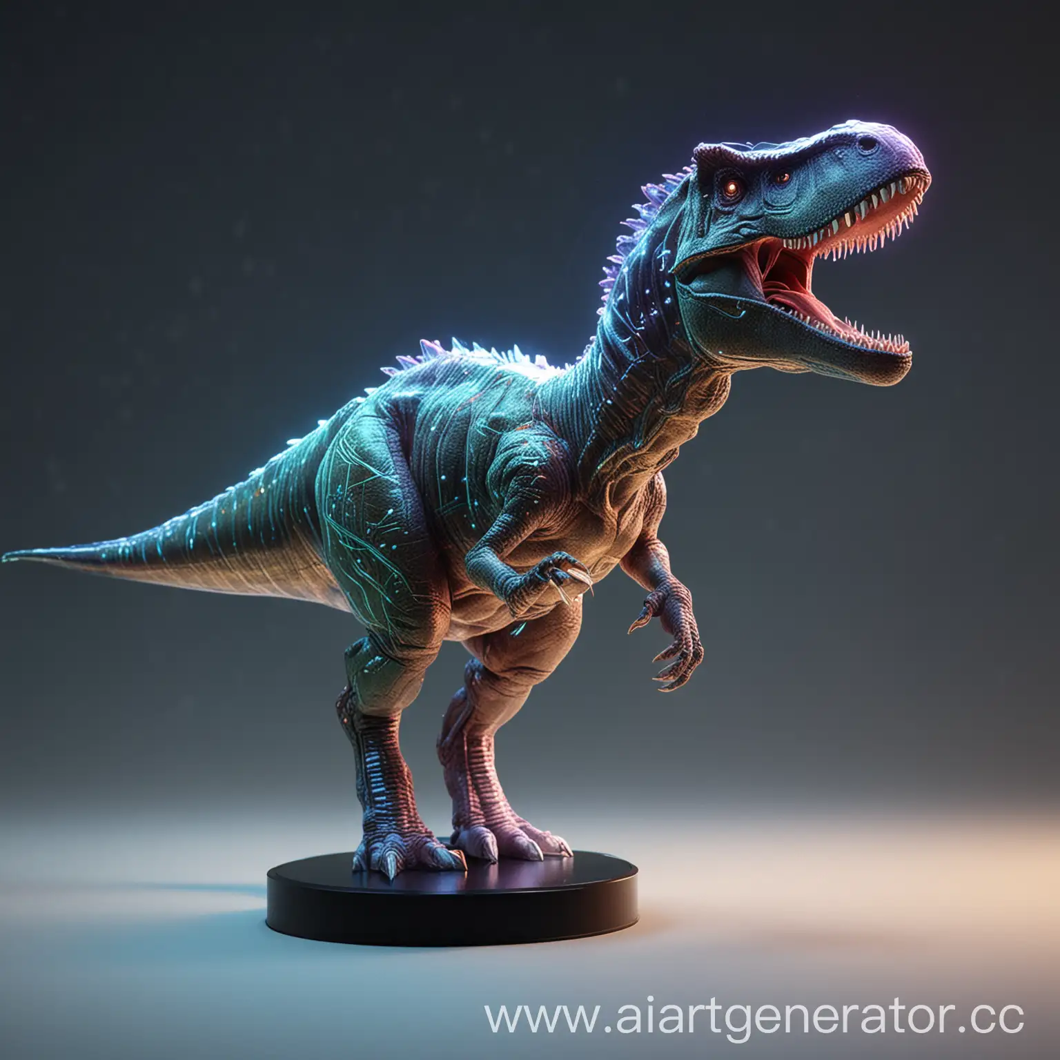 Futuristic-Hologram-Dinosaur-Display-in-Urban-Environment