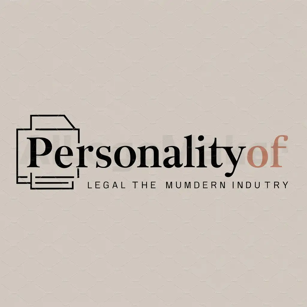 a logo design,with the text "PersonalityOf", main symbol:information about a human,Moderate,be used in Legal industry,clear background