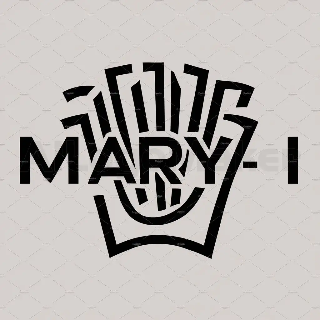 a logo design,with the text "Mary I", main symbol:french fries,complex,clear background