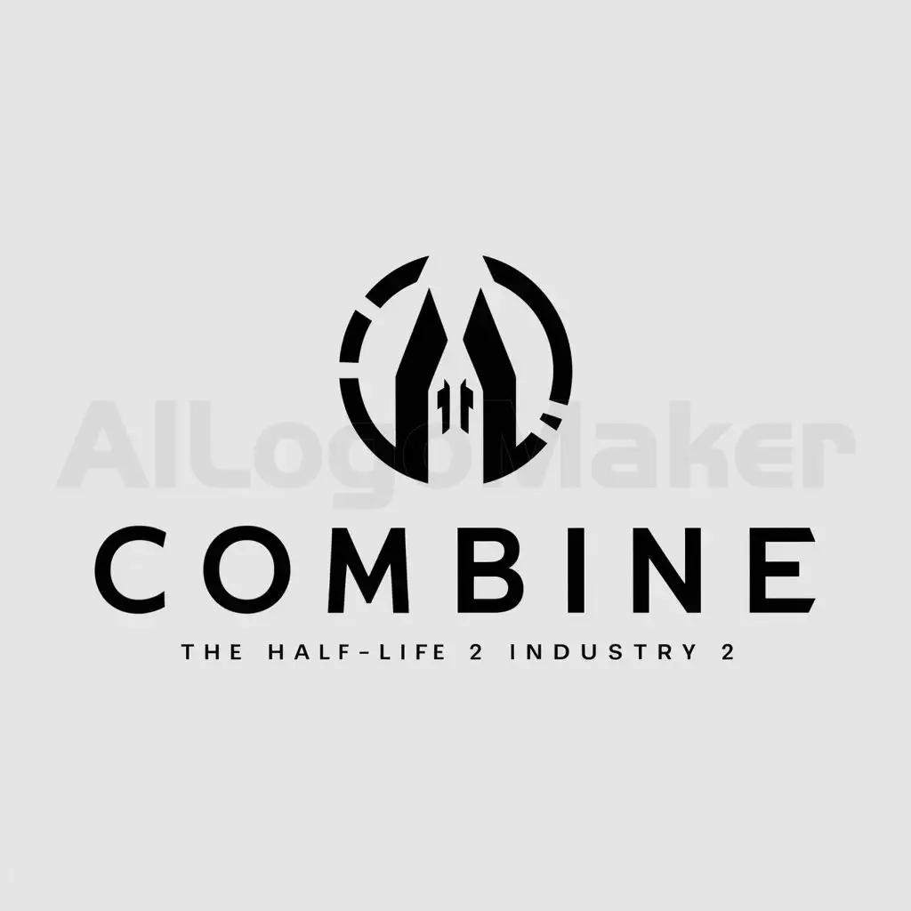 a logo design,with the text "Combine", main symbol:Emblem,Minimalistic,be used in Combine soldier from Half-Life 2 industry industry,clear background