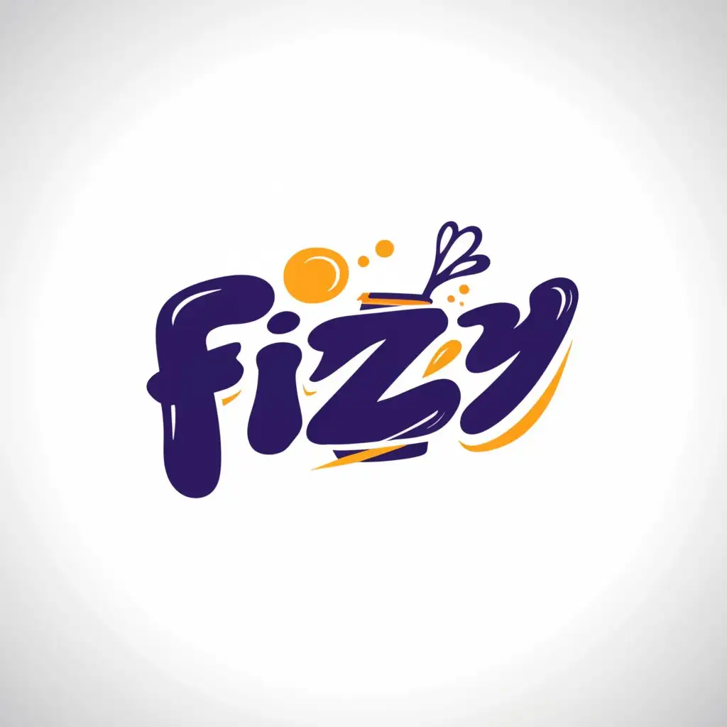 a logo design,with the text "Fizzy", main symbol:Fizzy Can,Minimalistic,clear background