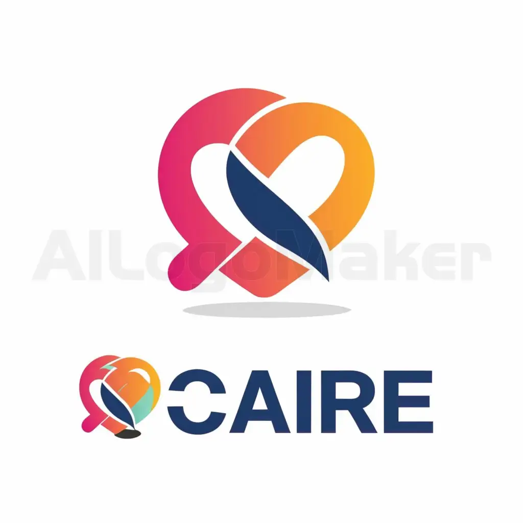 a logo design,with the text "QCare", main symbol:Heart, Q, C,Moderate,be used in medical industry,clear background