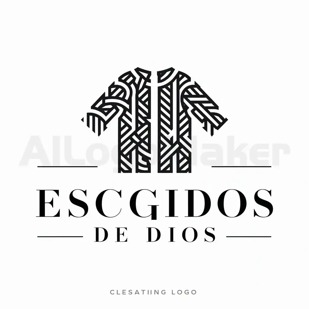LOGO-Design-For-Escogidos-de-Dios-Elegant-Text-with-Clothing-Symbol-on-Clear-Background