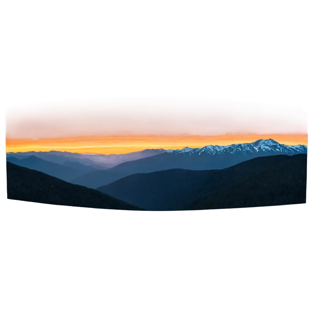 Sunset over the mountains 