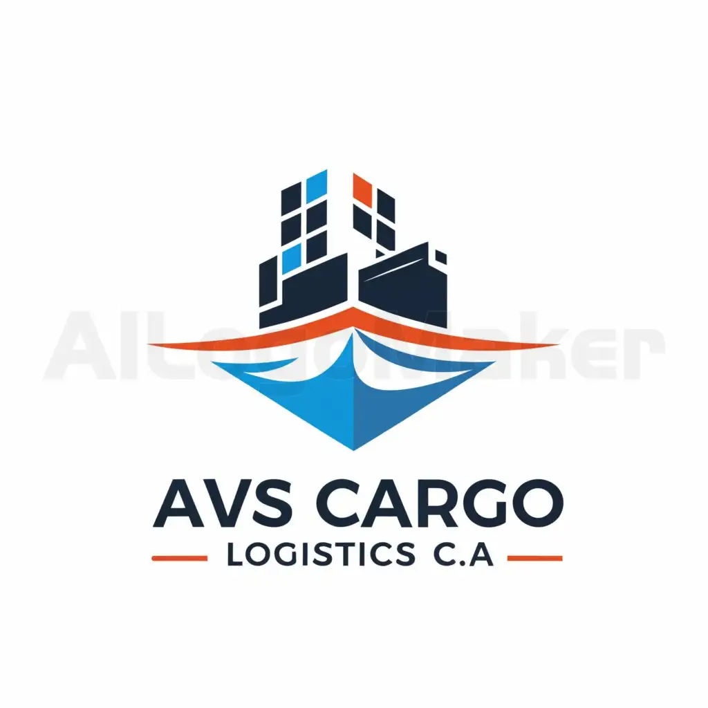 a logo design,with the text "AVS Cargo Logistics C.A.", main symbol:A cargo container ship,Moderate,clear background