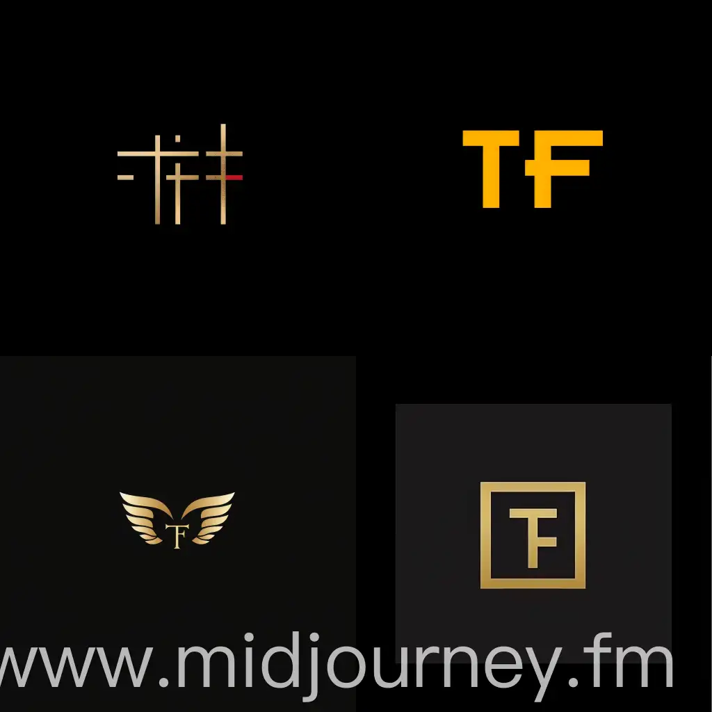 Modern TF Logo Design with Clean Lines and Minimalist Style | JourneyArt