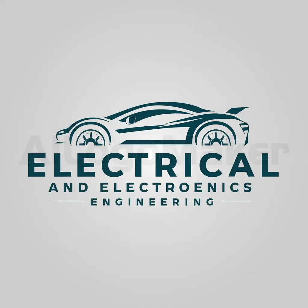 a logo design,with the text "ElectricalandElectronicsEngineering", main symbol:style car,Moderate,be used in Internet industry,clear background