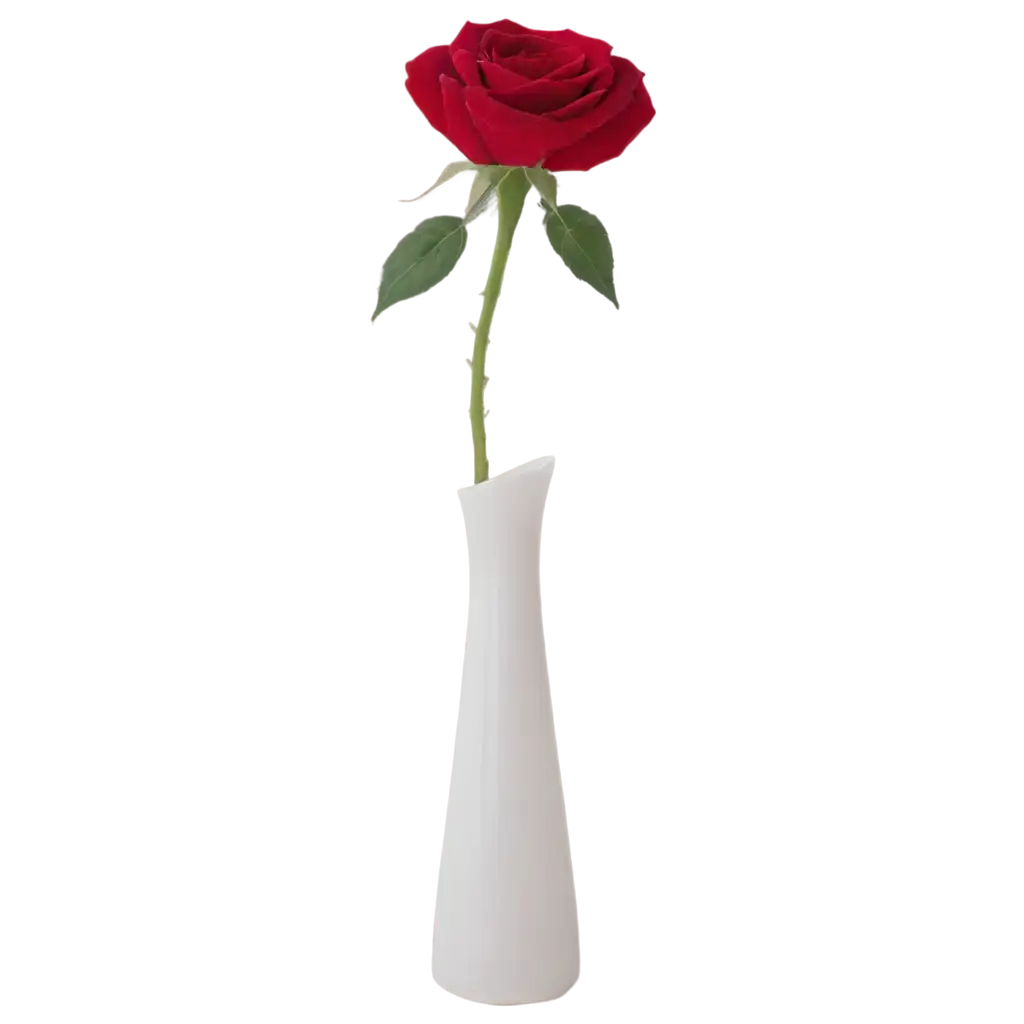 red rose in a vase