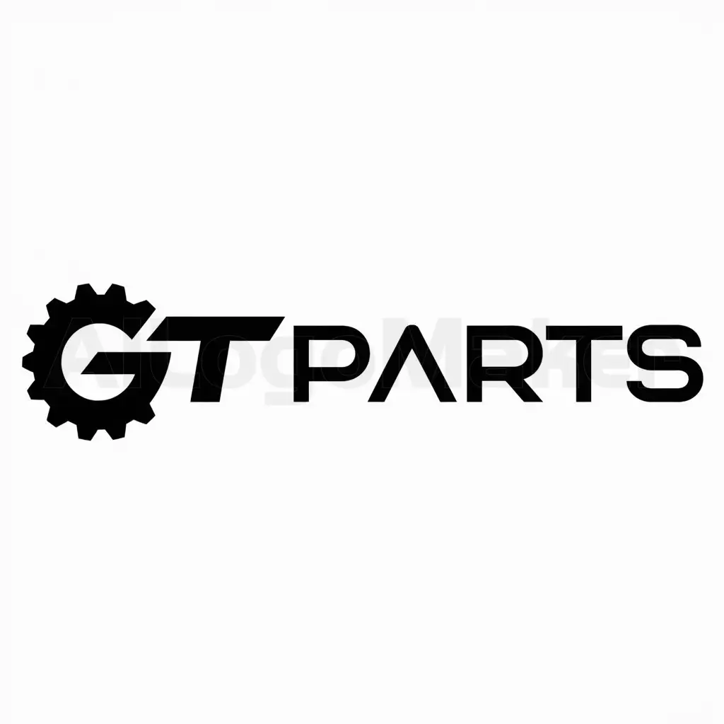 a logo design,with the text "GT parts", main symbol:gear,Moderate,be used in Automotive industry,clear background