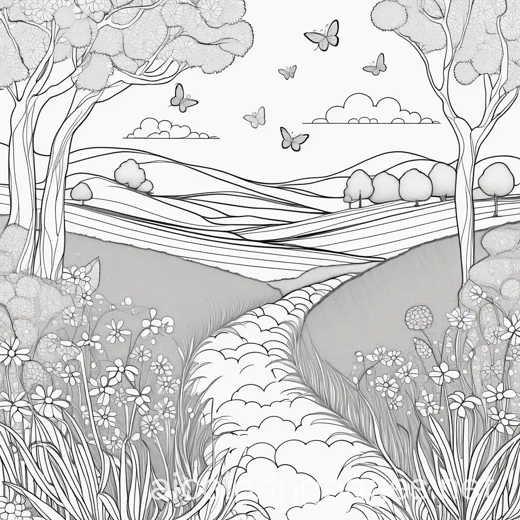 And if you visit that magical meadow today, you’ll find children wiggling, fireflies swirling, and Granny Willow whispering secrets to the wind. Because sometimes, in the heart of a wiggly moment, we discover the true magic of being alive. black and white




, Coloring Page, black and white, line art, white background, Simplicity, Ample White Space. The background of the coloring page is plain white to make it easy for young children to color within the lines. The outlines of all the subjects are easy to distinguish, making it simple for kids to color without too much difficulty