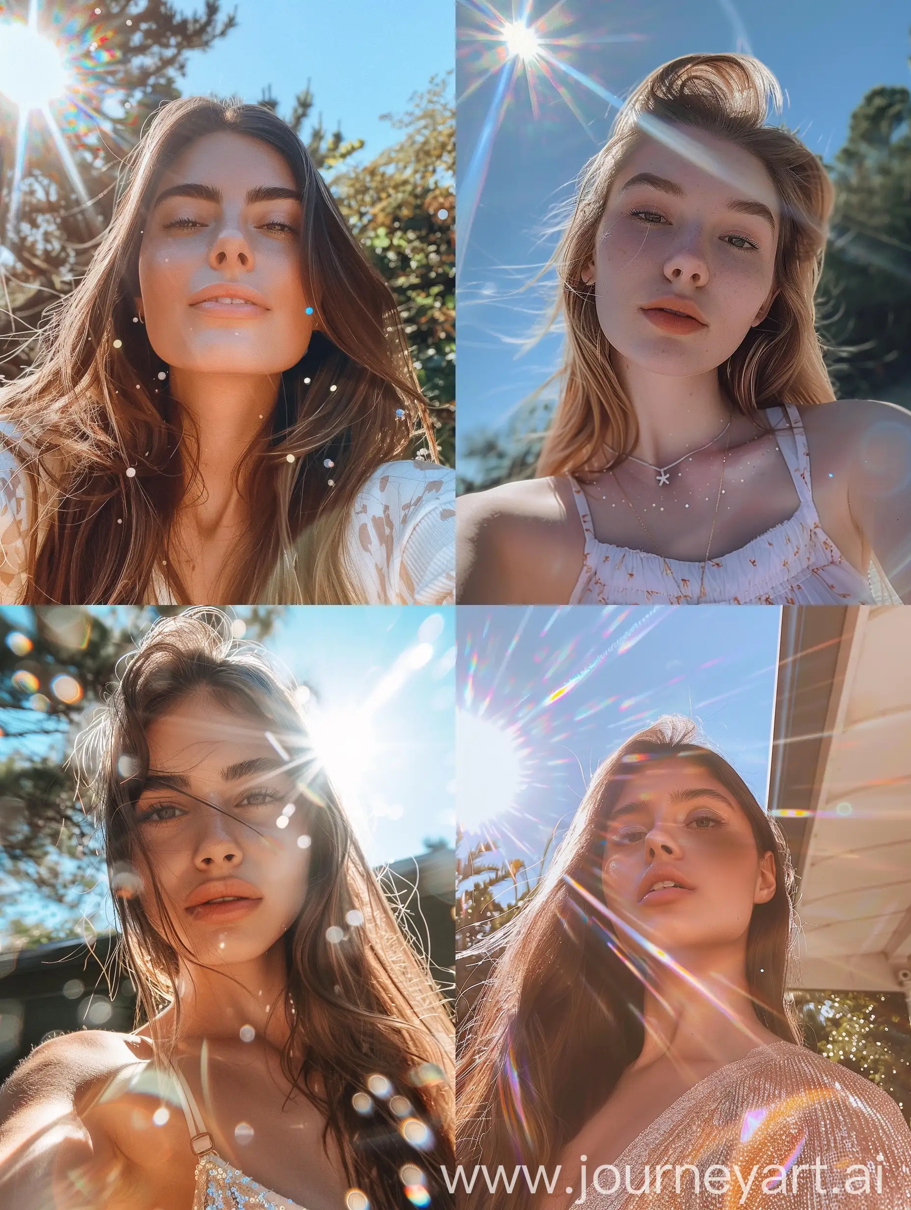 beauty, girl, influencer, selfie, shiny sun, sunny day