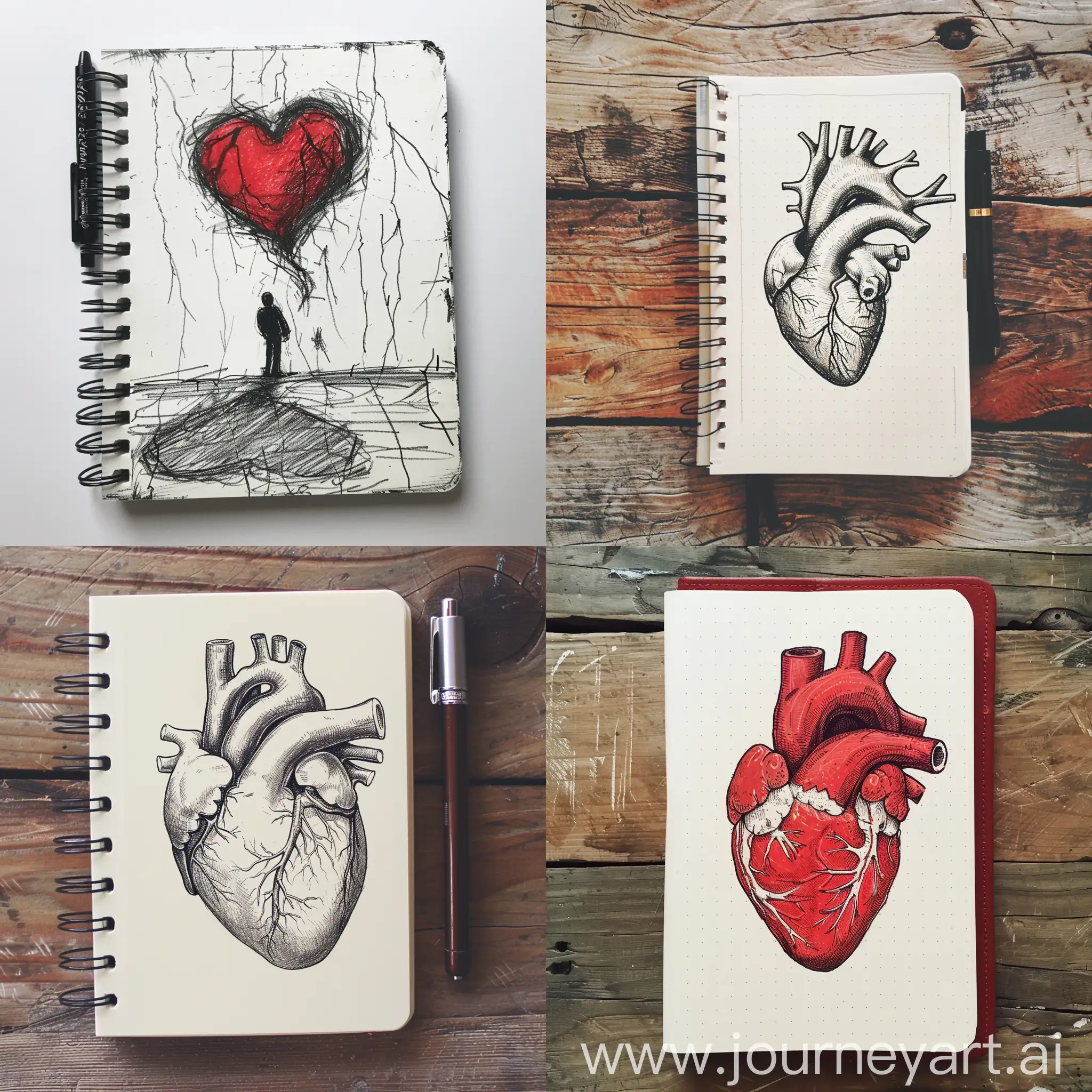 Нарисуй обложку для тетради по работе с кардиофобией 
