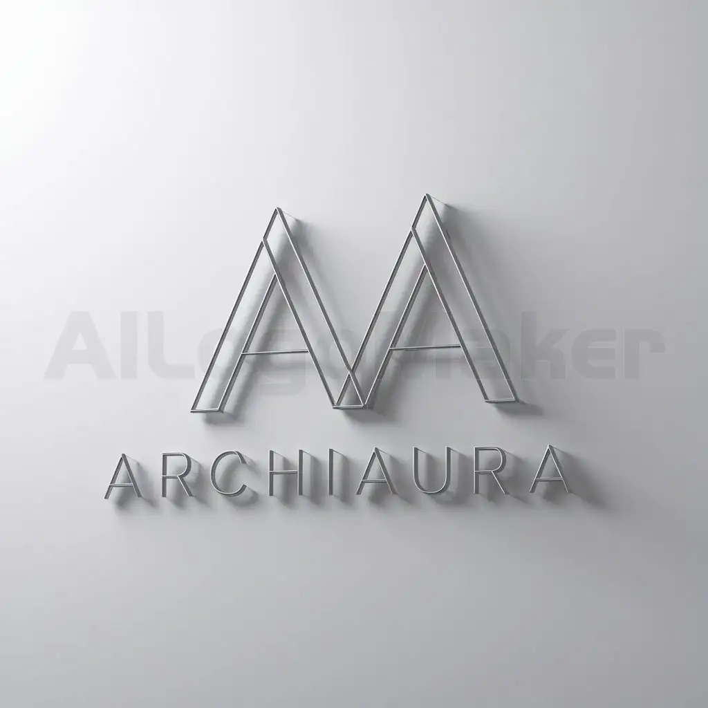 a logo design,with the text "ArchiAura", main symbol:AA,Moderate,be used in architecture industry,clear background