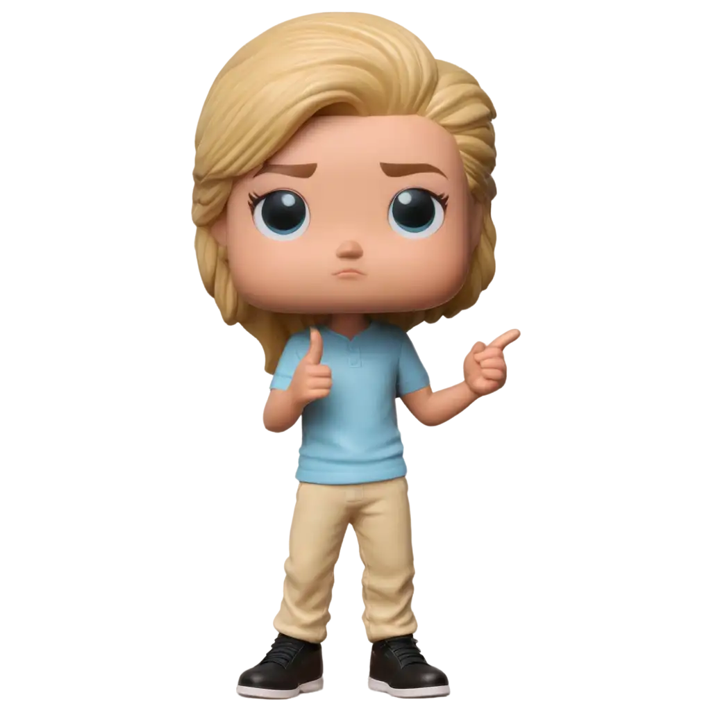 pop figure with blond hair