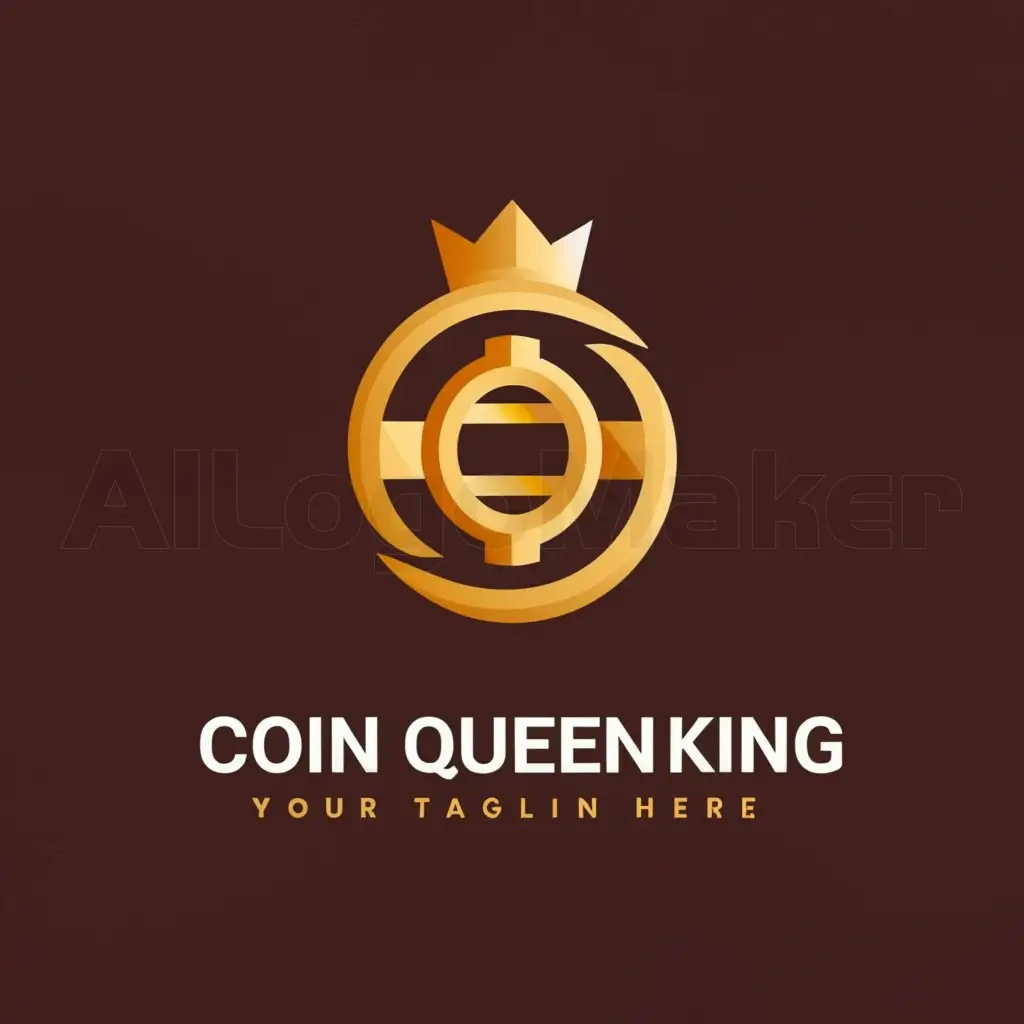 a logo design,with the text "coin queen king", main symbol:USDT,Minimalistic,be used in Finance industry,clear background