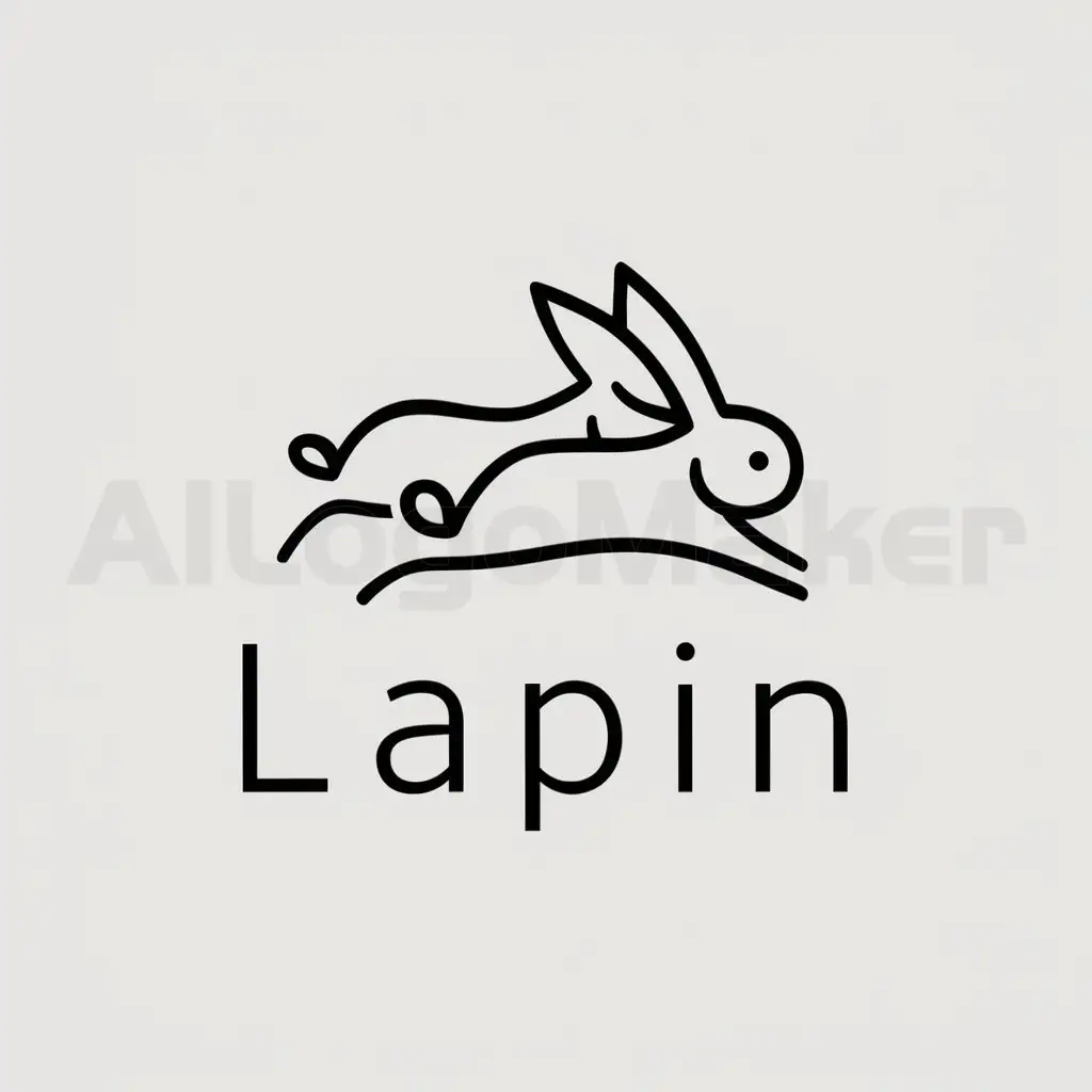 Logo-Design-for-Lapin-Minimalistic-Rabbits-in-Motion-on-Clear-Background