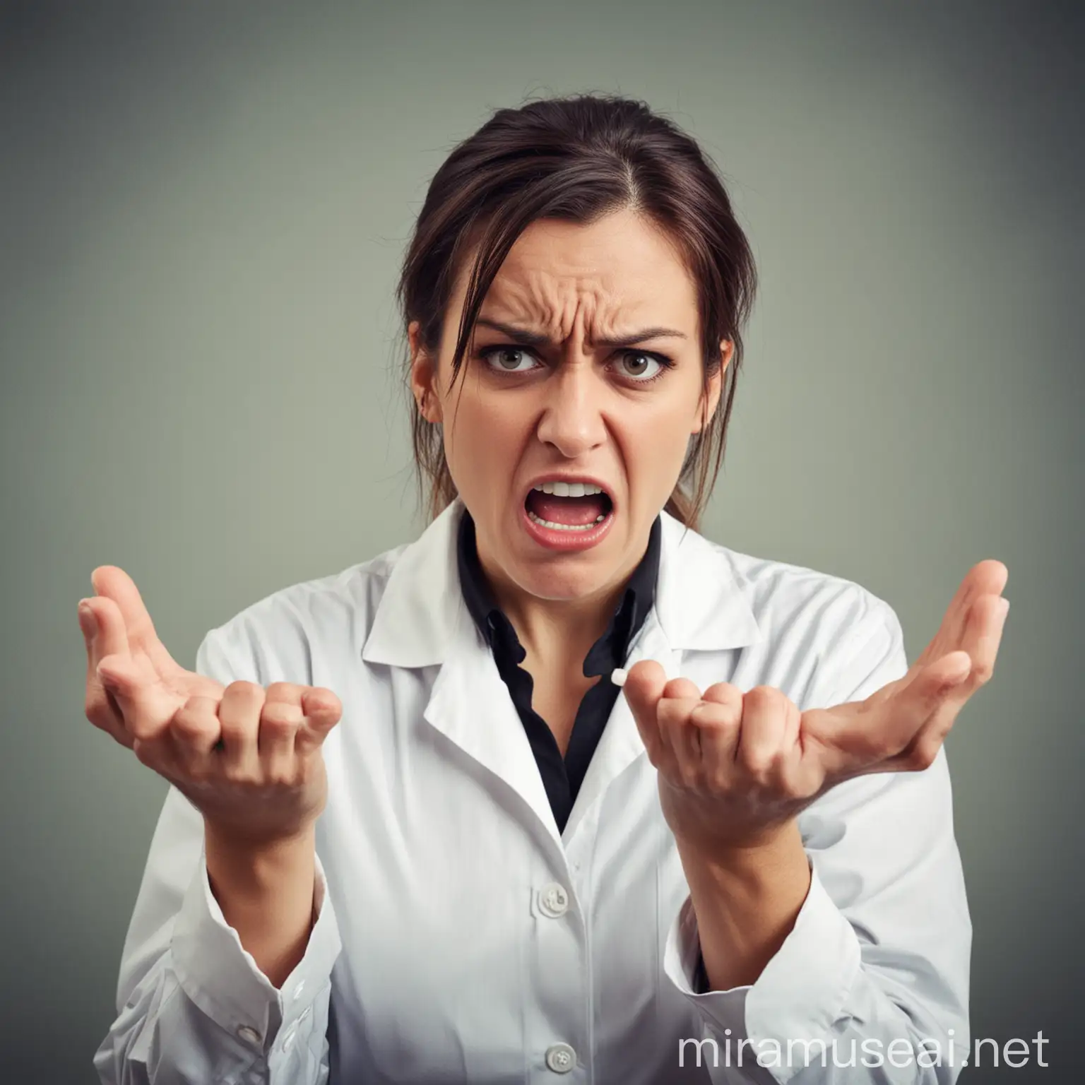Emotional Pharma Outside Sales Employee Expressing Anger
