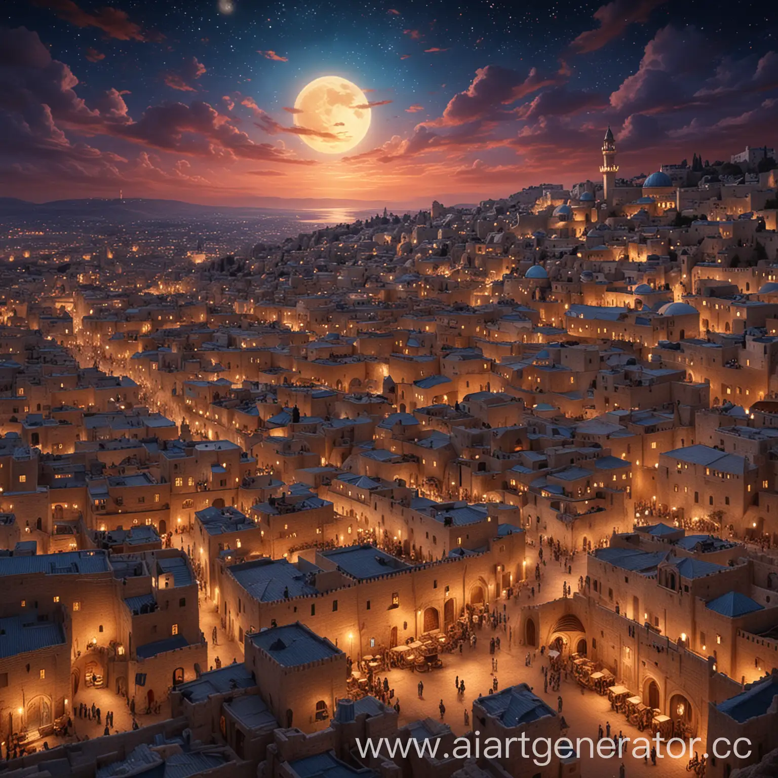 Мои мечты о Ночном Иерусалиме в стиле Уолт Диснея лампа Алладина