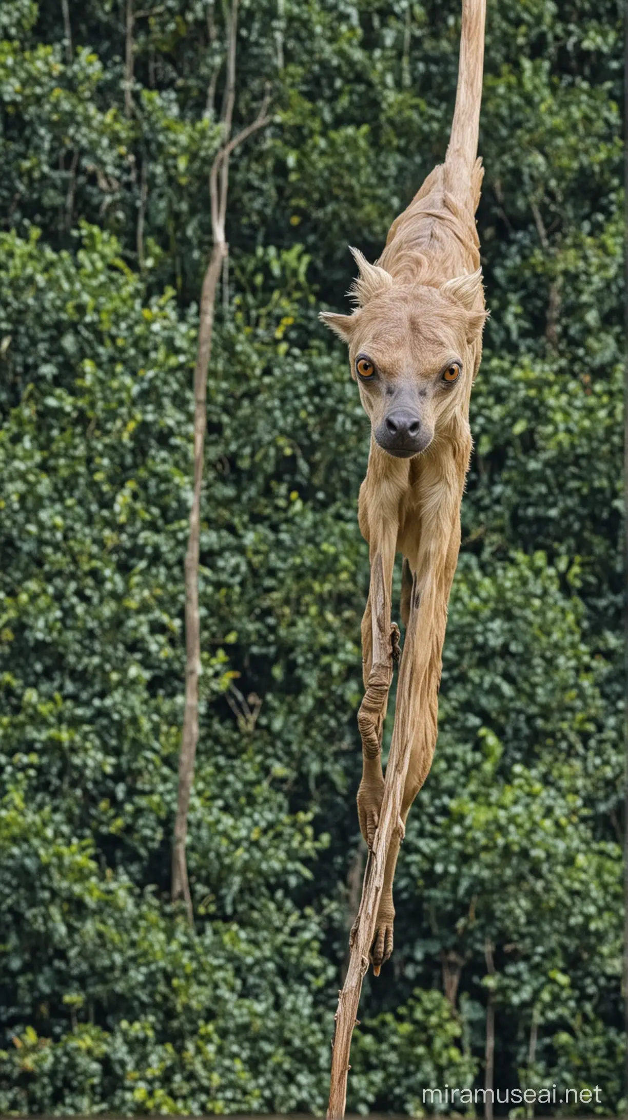 view of the Amazon strange animal seen from close