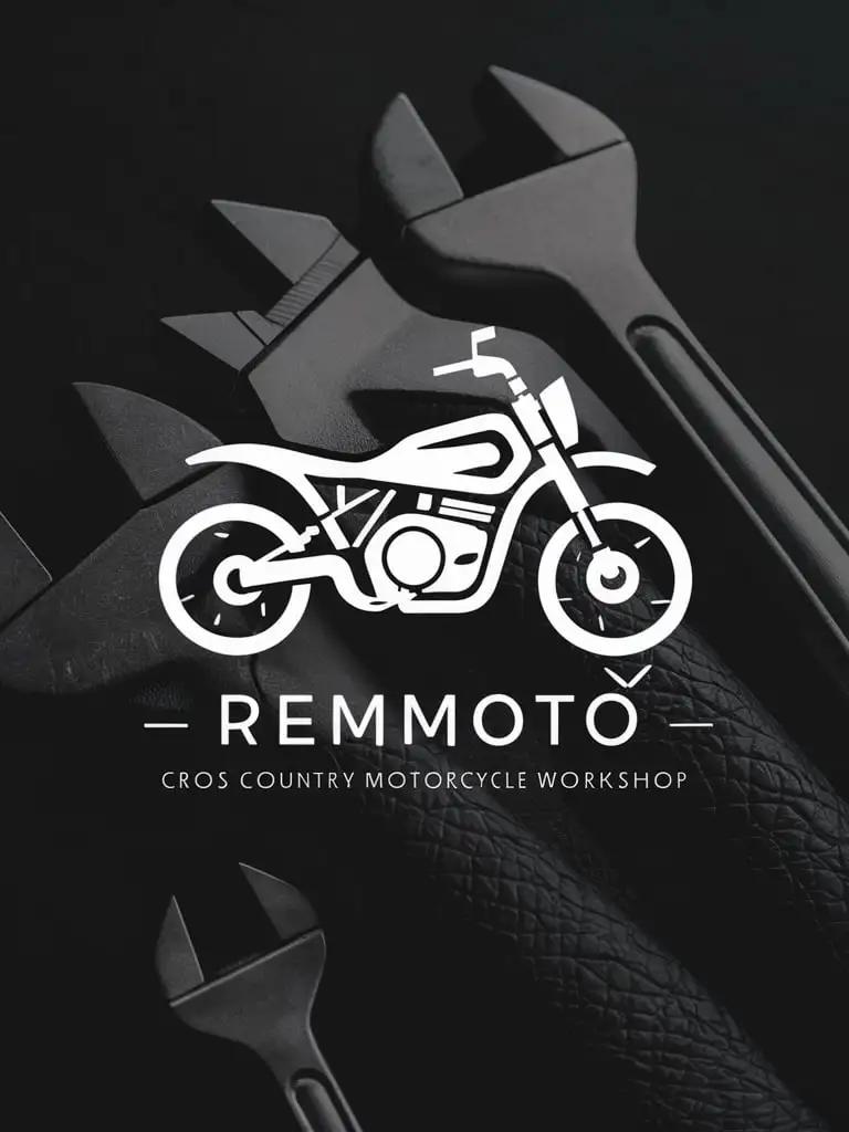 Minimalist-Motocross-Motorcycle-Workshop-Logo-Remmoto