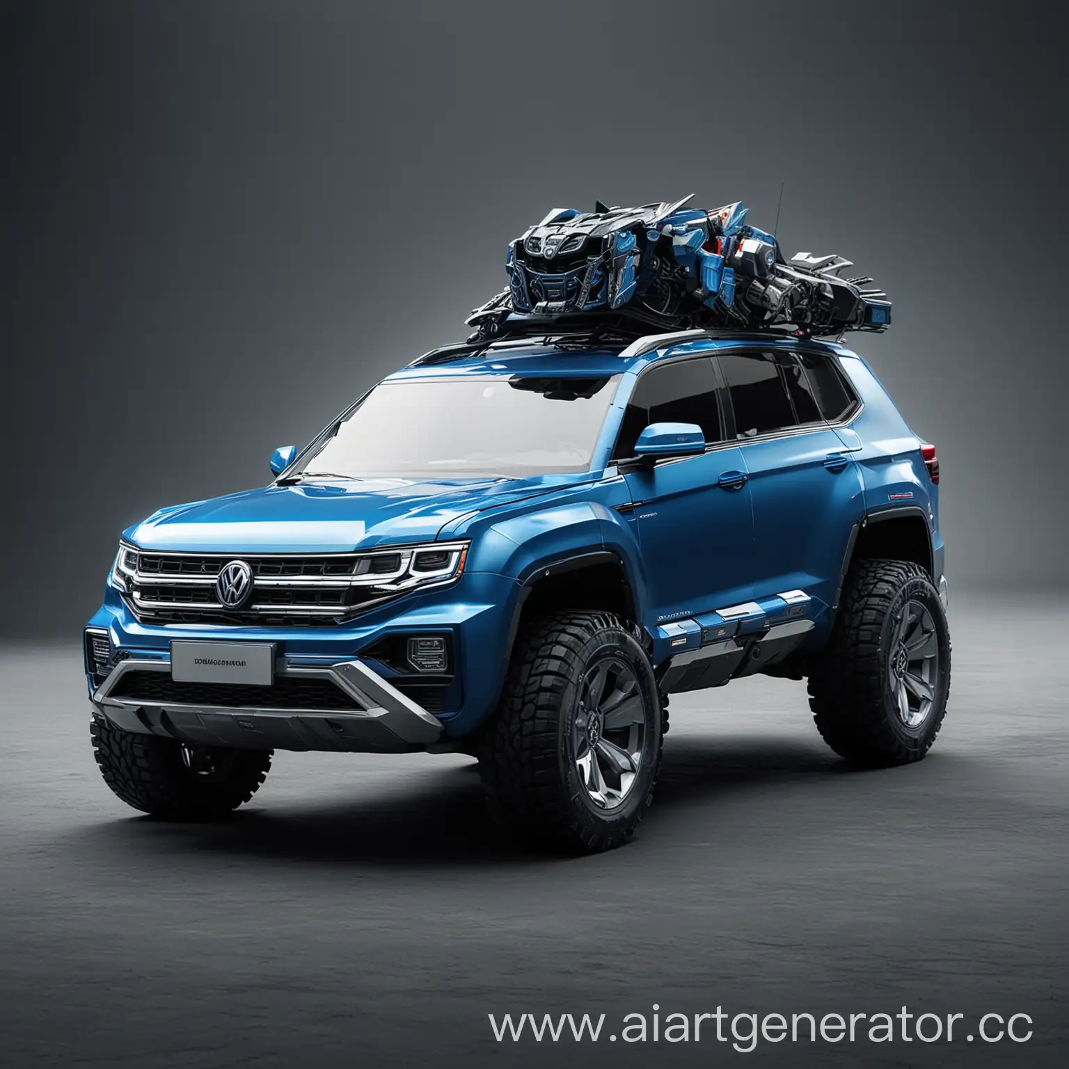 Blue-Volkswagen-Teramont-Autobot-Transformer-Car