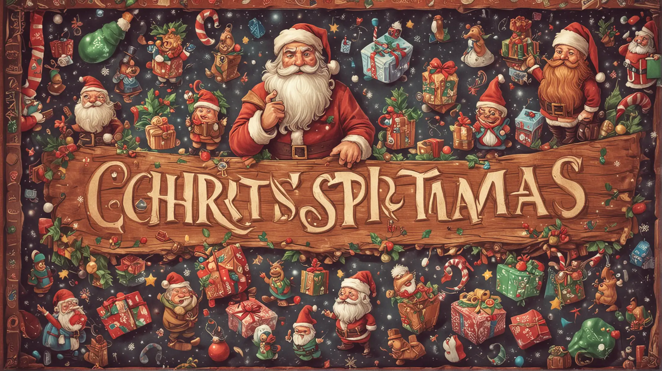 Christmas Board Game Cover with Festive Holiday Themes