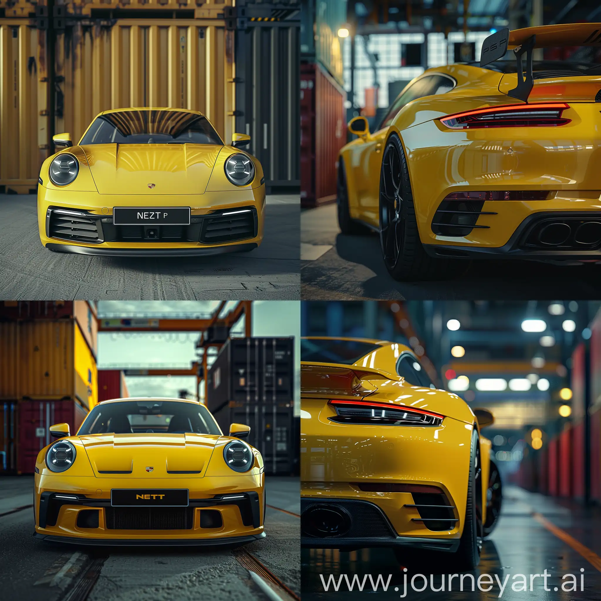 Yellow-Porsche-911-CloseUp-with-NEXT-RP-License-Plate