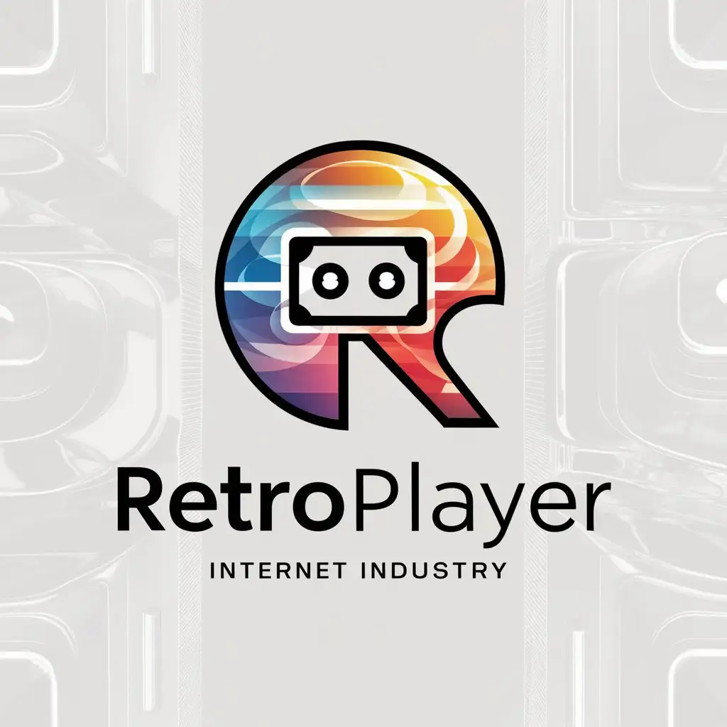 a logo design,with the text "RetroPlayer", main symbol:synthwave,rhythm,tape,Moderate,be used in Internet industry,clear background
