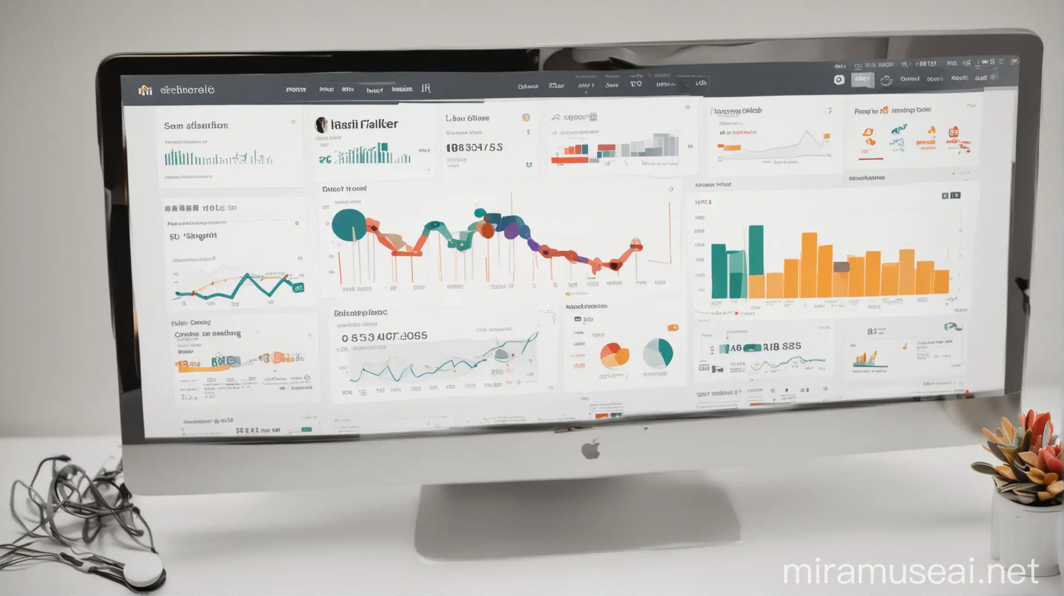 Analytics Dashboard Filled with Customer Review Graphs