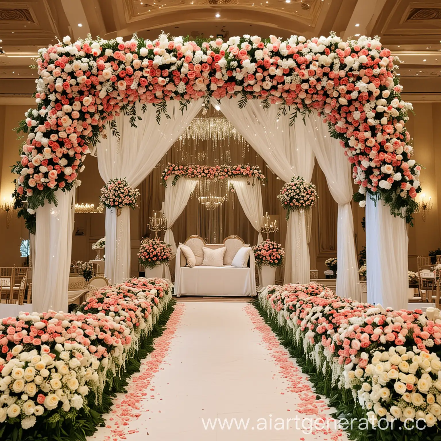 Elegant-Wedding-Decoration-with-Fresh-Flower-Arrangements